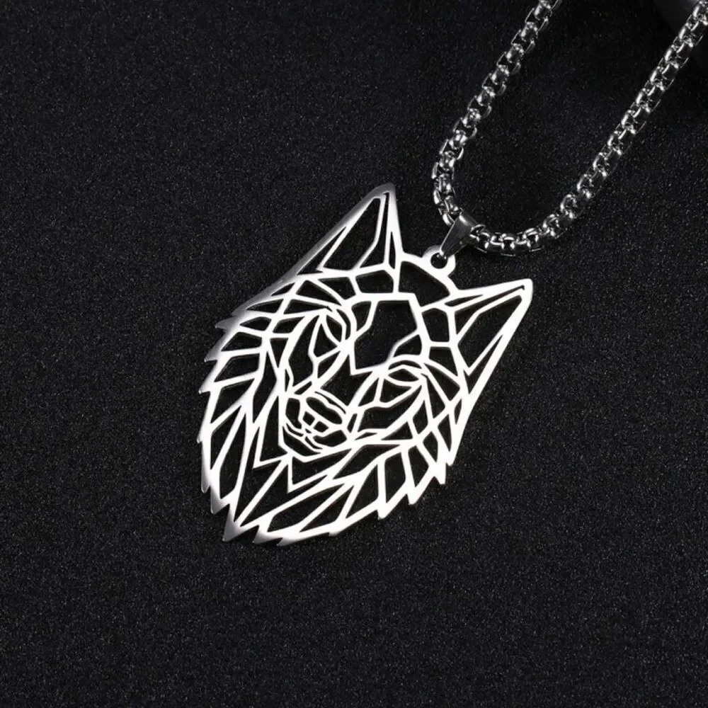 Wolf Pendant Necklace, Stainless Steel‎ Jewelry for Jewelry Gift